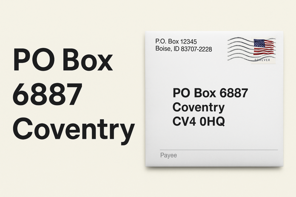 PO Box 6887 Coventry